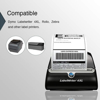 Merkloos Dymo Compatible Labels 4XL - S0904980 - Compatible Labels 4XL - Verzendlabels - 104x159mm - Dymo Labelwriter labelrol 4XL - Etiketten Stickers - 220x Labels Per Rol!