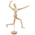 Decopatent Decopatent® - Houten Tekenpop 40 CM - Schilderen - Manikin - Schets - Tekenmodel - Tekenen - Schetsen - Houten Model Kunstenaar - Beweegbare Ledematen - Pop Houtsnijwerk Man - Actie Figuur - Mannequin - Massief Hout - Ledenpop