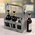 Kesper FSC® Houten Bierkrat met Bierflessen opener - Bier Flessenhouder voor 6 flessen met opener - Bier butler - Bierkrat Flessen Drager - Bier Krat - Afm. 25 x 16,8 x 32 Cm.