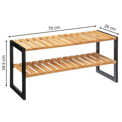 Decopatent Schoenenrek Hout Stapelbaar - Stapelbaar & Duurzaam