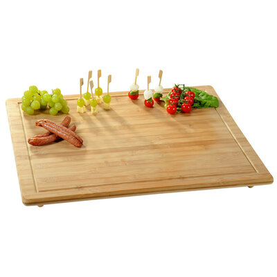 Kesper XXL FSC® Houten Snijplank / Afdekplaat bamboe hout, Met Saprand - Snij Plank - Kookplaat Afdekplaat - Afm. 56 x 50 x 3.1 Cm