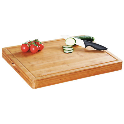 Kesper Zeer Luxe Proffesionele Snijplank, Bamboe 50 x 40 x 5 cm - Met handvat uitsparing
