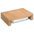 Kesper FSC® Bamboe Houten Snijplank met 1 RVS Lade  - 2in1 Verhoogde Snij Plank met 1 RVS Uitschuifbare laden aan de Voorkant (Opvangbakken) - Afm. 37.5 x 27.5 x 9.5 Cm.