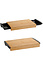 Kesper 2-1 FSC® Bamboe Snijplank met 2 uitschuifbare opvang bakken - 2 Opvangbakken voor Groente of fruit - Keuken snijplank Rechthoekig - Snij Plank met opvangbak - Afm. 41 x 25 x 4 Cm - Zwart