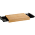 Kesper 2-1 FSC® Bamboe Snijplank met 2 uitschuifbare opvang bakken - 2 Opvangbakken voor Groente of fruit - Keuken snijplank Rechthoekig - Snij Plank met opvangbak - Afm. 41 x 25 x 4 Cm - Zwart