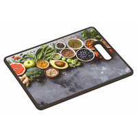 Kesper Snij- en Serveerplank - Afm. 38 x 30x 1.2 Cm - Kunststof - Motief: Healthy Kitchen