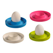 Kesper Eierdopjes set van 4 Stuks - Met praktische rand voor neerleggen van de eierschaal - Eierdoppen Set 4-Delig - Egg cups - Melamine plastic - MIX KLEUREN