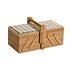 Kesper FSC® Naaidoos / Materiaaldoos - Uitklapbaar - Voorzien van Speldenkussen - Afm:  29 x 16.5 x 17 Cm.