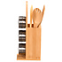 Kesper FSC® Keukengerei houder Set - Met 3x Kruidenpotjes - 7-Delige keukengerei Set - Kruidenpotjes en Spatel Set + Houder - FSC® Bamboe Hout