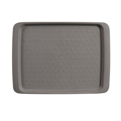 Kesper Dienblad Rechthoekig - Anti-Slip Dienblad - Diep dienblad met Antislip - 35 x 26 x 2 Cm - Kleur: GRIJS
