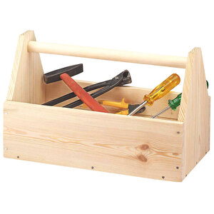 Kesper FSC® Houten Gereedschapskist - FSC® Grenen Hout - Afm. 42 x 21 x 26 Cm.