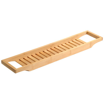 Kesper FSC® Badrekje voor over bad - 70 Cm lang - FSC® Bamboe hout - Badrek - Badplank - Badbrug - Basic bad tafeltje voor in bad