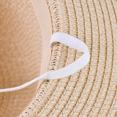 Decopatent Decopatent - Zonnehoed Dames - Hello Summer - Zomerhoed - Strohoed UV - Strandhoed Hoofddeksel met Brede rand - Hoed voor Volwassenen - Kleur: Naturel