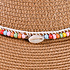 Decopatent Decopatent - Zonnehoed Dames - Ibiza Style - Zomerhoed met Schelpen en Kralen - Strohoed UV - Strandhoed Hoofddeksel met Brede rand - Hoed voor Volwassenen - Kleur: Bruin