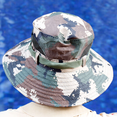 Decopatent Decopatent - Camouflage Jungle Hoed - Bucket Hat Safari - Vissershoedje Heren - Dames - Volwassenen - Maat 56/58 - Zonnehoed Outdoor Vissershoed - Kleur: Army GROEN / BRUIN