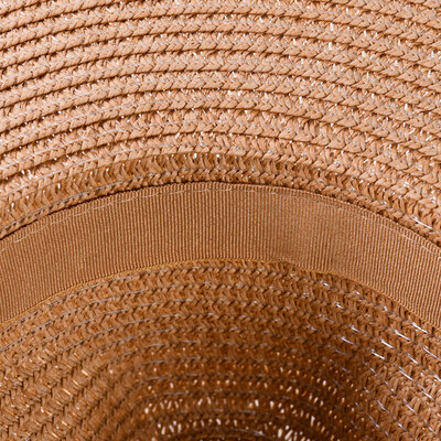 Decopatent Decopatent - Zonnehoed Dames - Festival Hoed met Glitters - Zomerhoed - Strohoed UV - Strandhoed Hoofddeksel met Brede rand - Hoed voor Volwassenen - Kleur: Naturel