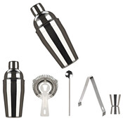 Decopatent Decopatent® Cocktail Set 5-delig - Professionele barset met Shaker - Cocktail maatbeker - Zeef - Barmixer - Cocktailshaker set