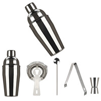 Decopatent Decopatent® Cocktail Set 5-delig - Professionele barset met Shaker - Cocktail maatbeker - Zeef - Barmixer - Cocktailshaker set