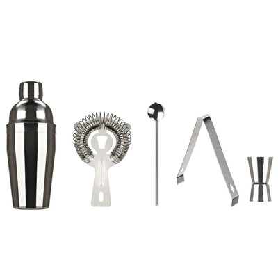 Decopatent Decopatent® Cocktail Set 5-delig - Professionele barset met Shaker - Cocktail maatbeker - Zeef - Barmixer - Cocktailshaker set
