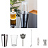 Decopatent Decopatent® PRO Cocktail Shaker Set 6-delig - Rvs Barset met Glas en Shaker - Maatbeker - Stamper Zeef - Mixer - Flessenopener - Cocktailshaker