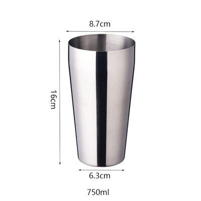 Decopatent Decopatent® PRO Cocktail Shaker Set 6-delig - Rvs Barset met Glas en Shaker - Maatbeker - Stamper Zeef - Mixer - Flessenopener - Cocktailshaker