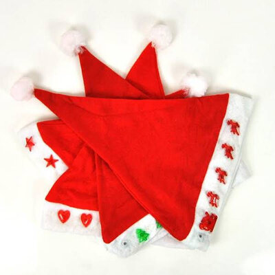 Decopatent Decopatent - 12 STUKS MIX Kerstmutsen met Verlichting - Kerstmuts met Lichtjes - Kerstmuts met LED-verlichting - Christmas Cap with Light - Kerst muts Volwassenen met Lampjes - INCLUSIEF Batterijen