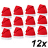 Decopatent Decopatent - 12 STUKS Kerstmutsen voor Kinderen - Kinder Kerstmuts - Kerstmuts voor kinderen van 3 tot 9 jaar - Kind - Jongens - Meisjes