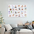 Decopatent Decopatent - XL Fotolijst Collage voor 24 Foto's van (15x10 & 10x15 Cm) - Fotolijsten - Fotolijstje met 24 fotokaders - 86.5 x 58 Cm - Wit