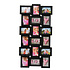 Decopatent Decopatent - XL Fotolijst Collage voor 18 Foto's van (10x15 & 15x10 Cm) - Fotolijsten - Fotolijstje met 18 fotokaders - 52 x 102 Cm - Zwart