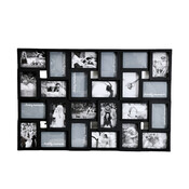 Decopatent Decopatent - XL Fotolijst Collage voor 24 Foto's van (15x10 & 10x15 Cm) - Fotolijsten - Fotolijstje met 24 fotokaders - 85.5 x 57 Cm - Zwart