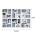 Decopatent Decopatent - XL Fotolijst Collage voor 24 Foto's van (15x10 & 10x15 Cm) - Fotolijsten - Fotolijstje met 24 fotokaders - 85.5 x 57 Cm - Wit