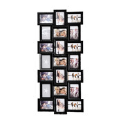 Decopatent Decopatent - XL Fotolijst Collage voor 21 Foto's van (10x15 & 15x10 Cm) - Fotolijsten - Fotolijstje met 18 fotokaders - 58.5 x 111 Cm - Zwart