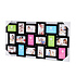Decopatent Decopatent - XL Fotolijst Collage voor 18 Foto's van (10x15 & 15x10 Cm) - Fotolijsten - Fotolijstje met 18 fotokaders - 89 x 46 Cm - Zwart