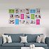Decopatent Decopatent - XL Fotolijst Collage voor 18 Foto's van (10x15 & 15x10 Cm) - Fotolijsten - Fotolijstje met 18 fotokaders - 89 x 46 Cm - Wit