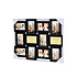 Decopatent Decopatent - Fotolijst Collage voor 12 Foto's van (10x15 & 15x10 Cm) - Fotolijsten - Fotolijstje met 12 fotokaders - 70 x 52 Cm - Zwart