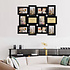 Decopatent Decopatent - Fotolijst Collage voor 12 Foto's van (10x15 & 15x10 Cm) - Fotolijsten - Fotolijstje met 12 fotokaders - 70 x 52 Cm - Zwart