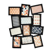 Decopatent Decopatent - Fotolijst Collage voor 12 Foto's van (10x15 & 15x10 Cm) - Fotolijsten - Fotolijstje met 12 fotokaders - 47 x 61 Cm - Zwart