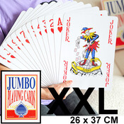 Decopatent Decopatent - XXL Jumbo Speelkaarten - Playing Cards Groot - Extra Grote XXL Speelkaart - Groot formaat - 26 x 37 Cm - XXL Formaat - Speelkaarten Gigantisch Groot