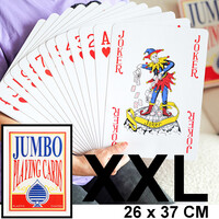 Decopatent Decopatent - XXL Jumbo Speelkaarten - Playing Cards Groot - Extra Grote XXL Speelkaart - Groot formaat - 26 x 37 Cm - XXL Formaat - Speelkaarten Gigantisch Groot
