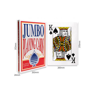 Decopatent Decopatent - XXL Jumbo Speelkaarten - Playing Cards Groot - Extra Grote XXL Speelkaart - Groot formaat - 26 x 37 Cm - XXL Formaat - Speelkaarten Gigantisch Groot