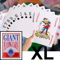 Decopatent Decopatent - XL Jumbo Speelkaarten - Playing Cards Groot - Extra Grote XL Speelkaart - Groot formaat - 21 x 28.5 Cm - XL Formaat - Speelkaarten Gigantisch Groot