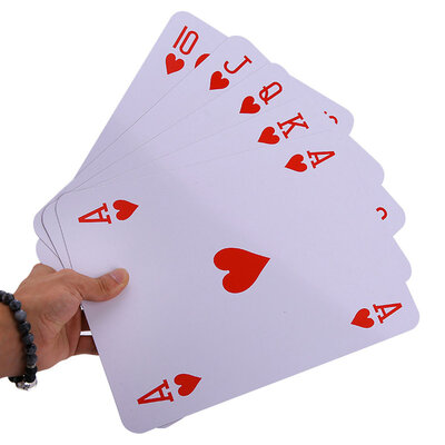 Decopatent Decopatent - XL Jumbo Speelkaarten - Playing Cards Groot - Extra Grote XL Speelkaart - Groot formaat - 21 x 28.5 Cm - XL Formaat - Speelkaarten Gigantisch Groot