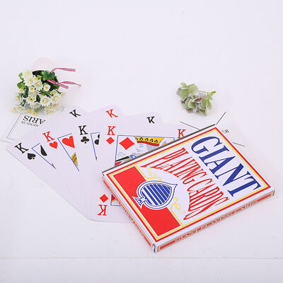 Decopatent Decopatent - XL Jumbo Speelkaarten - Playing Cards Groot - Extra Grote XL Speelkaart - Groot formaat - 21 x 28.5 Cm - XL Formaat - Speelkaarten Gigantisch Groot