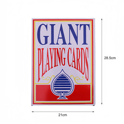 Decopatent Decopatent - XL Jumbo Speelkaarten - Playing Cards Groot - Extra Grote XL Speelkaart - Groot formaat - 21 x 28.5 Cm - XL Formaat - Speelkaarten Gigantisch Groot