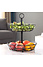 Decopatent Decopatent - 2-laags Ronde Fruit etagere - Fruitschaal Rond - Fruitmand - Ø29CM - Metaal - Modern en Stijlvol - Afmetingen: 29 x 29 x 42 Cm