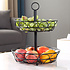 Decopatent Decopatent - 2-laags Ronde Fruit etagere - Fruitschaal Rond - Fruitmand - Ø29CM - Metaal - Modern en Stijlvol - Afmetingen: 29 x 29 x 42 Cm
