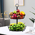 Decopatent Decopatent - 2-laags Ronde Fruit etagere - Fruitschaal Rond - Fruitmand - Ø29CM - Metaal - Modern en Stijlvol - Afmetingen: 29 x 29 x 42 Cm