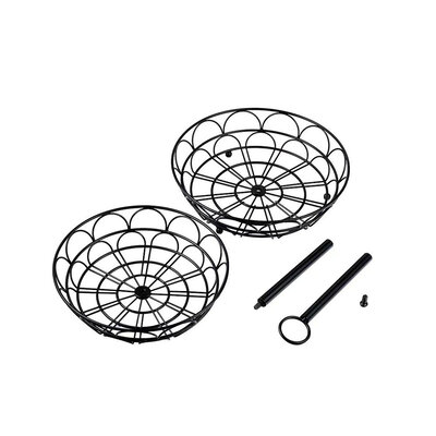 Decopatent Decopatent - 2-laags Ronde Fruit etagere - Fruitschaal Rond - Fruitmand - Ø29CM - Metaal - Modern en Stijlvol - Afmetingen: 29 x 29 x 42 Cm