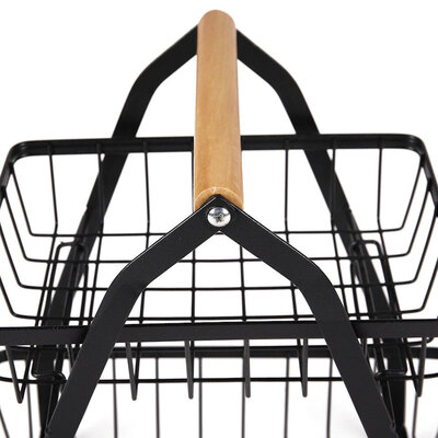Decopatent Decopatent - 2-Laags Fruit Etagere Fruitschaal - Fruitschaal Rechthoekig - Metaal - Fruit Etagere 2 Lagen - Fruitmand Zwart - Modern en Stijlvol - Afm: 27 x 17 x 30 Cm