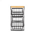 Decopatent Decopatent - 2-Laags Fruit Etagere Fruitschaal - Fruitschaal Rechthoekig - Metaal - Fruit Etagere 2 Lagen - Fruitmand Zwart - Modern en Stijlvol - Afm: 27 x 17 x 30 Cm